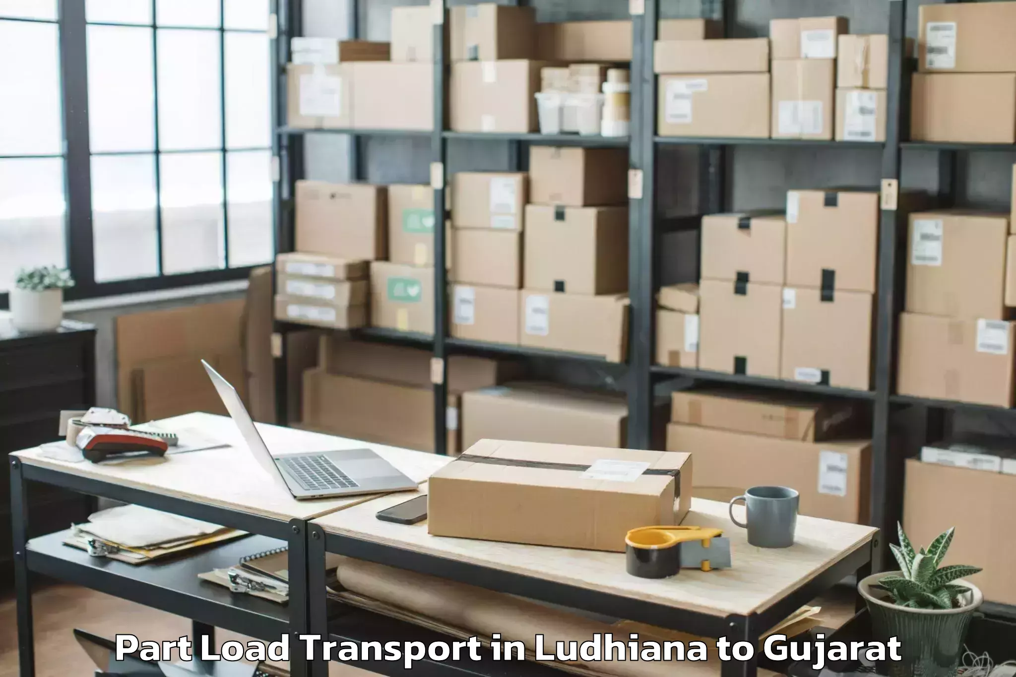 Leading Ludhiana to Kundla Part Load Transport Provider